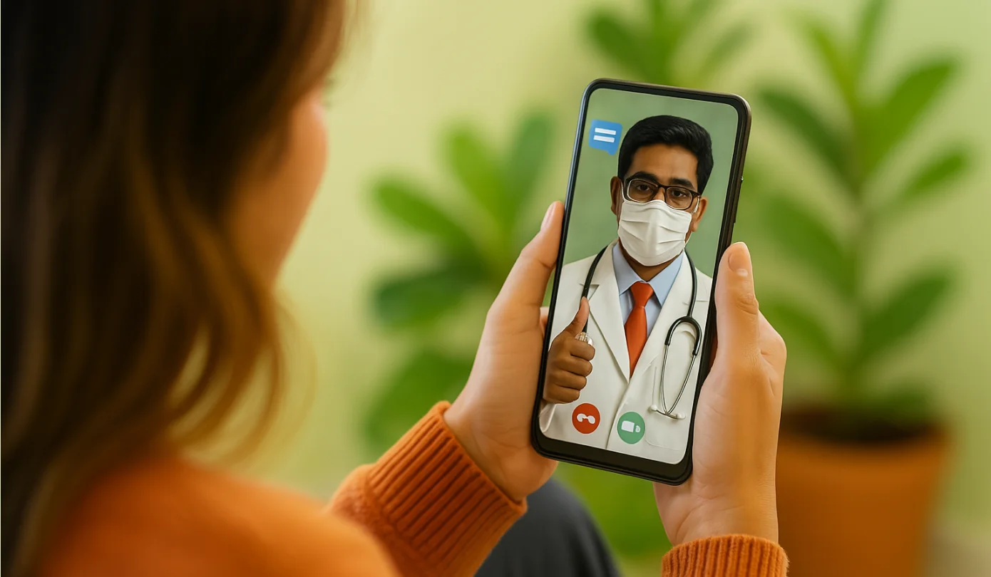 Video call consultation on mobile device