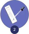 Step 2: Add two drops into test card